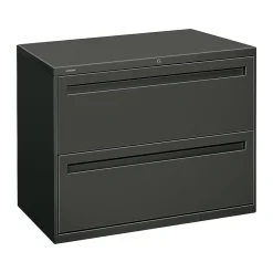 HON File Cabinets<Brigade 700 Series 2-Drawer Lateral File Cabinet, Locking, Charcoal, Letter/Legal, 36"W (H782.L.S)