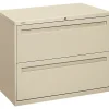 HON File Cabinets<Brigade® 700 Series Lateral File, 2-Drawer, 28-3/8Hx36Wx19-1/4"D, Putty
