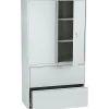 HON File Cabinets<Brigade 800 Series Lateral File Cabinet, A4/Legal/Letter, 2-Drawer, Light Gray, 19 1/4"Depth