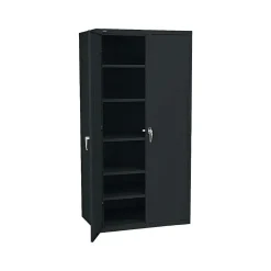 HON Storage Cabinets<Brigade 72" Steel Storage Cabinet with 5 Shelves, Black (SC2472P)