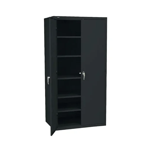 HON Storage Cabinets<Brigade 72" Steel Storage Cabinet with 5 Shelves, Black (SC2472P)