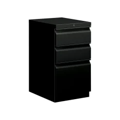 HON File Cabinets<Brigade 3-Drawer Mobile Vertical File Cabinet, Letter Size, Lockable, 28"H x 15"W x 22.88"D, (33723RP)
