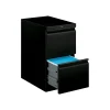 HON File Cabinets<Brigade 2-Drawer Mobile Vertical File Cabinet, Letter Size, Lockable, 28"H x 15"W x 22.88"D, Black (33823RP)
