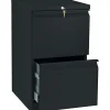HON File Cabinets<Brigade 2-Drawer Mobile Vertical File Cabinet, Letter Size, Lockable, 28"H x 15"W x 19.875"D, Black (H33820RP)