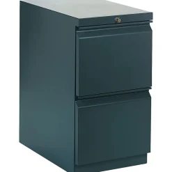 HON File Cabinets<Brigade 2-Drawer Mobile Vertical File Cabinet, Letter Size, Lockable, 28"H x 15"W x 23"D, Charcoal (H33823RS)