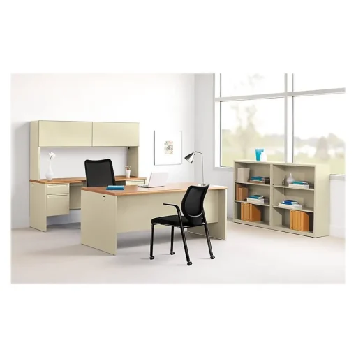 HON Bookcases<Brigade 3-Shelf 41"H Bookcase, Putty Steel(HS42ABCL)