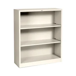 HON Bookcases<Brigade 3-Shelf 41"H Bookcase, Putty Steel(HS42ABCL)