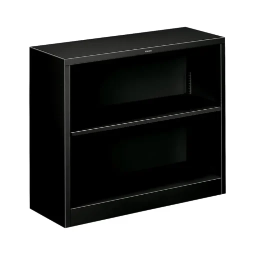 HON Bookcases<Brigade 2-Shelf 29"H Bookcase, Black Steel (S30ABCP)