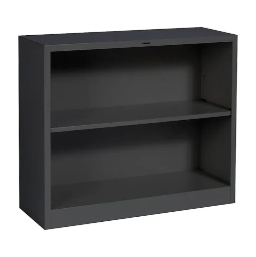 HON Bookcases<Brigade 2-Shelf 29"H Bookcase, Black Steel (S30ABCP)