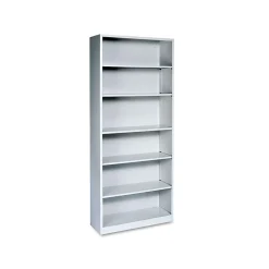 HON Bookcases<Brigade 6-Shelf Standard Bookcase, 81.13"H x 34.5"W x 12.63"D, Gray (S82ABCQ)