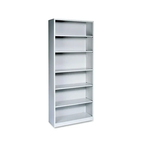 HON Bookcases<Brigade 6-Shelf Standard Bookcase, 81.13"H x 34.5"W x 12.63"D, Gray (S82ABCQ)