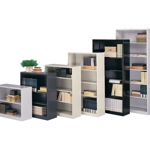 HON Bookcases<Brigade 6-Shelf Standard Bookcase, 81.13"H x 34.5"W x 12.63"D, Gray (S82ABCQ)
