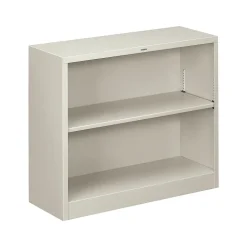 HON Bookcases<Brigade 2-Shelf Standard Bookcase, Light gray (S30ABCQ)