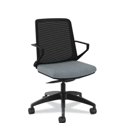 HON Office Chairs<Cliq Polyester Swivel Task Chair, Black/Apex Basalt (CLQIMAPX25T)