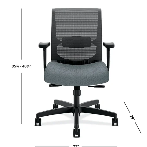 HON Ergonomic Chairs<Convergence Fabric/Mesh Task Chair, Gray Pattern (CMY1AAPX25)