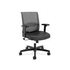 HON Office Chairs<Convergence Mesh Back Vinyl Task Chair, Black (CMS1AUR10)