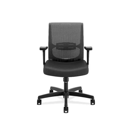 HON Office Chairs<Convergence Mesh Back Vinyl Task Chair, Black (CMS1AUR10)