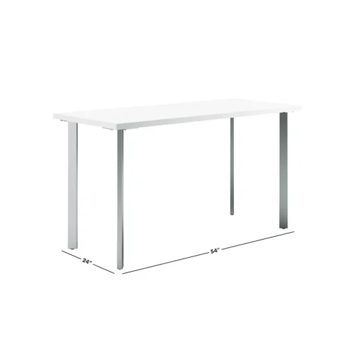 HON Computer Desks<Coze 54"W Desk, Designer and Silver (RPL2454DWP6)
