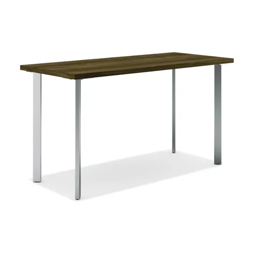 HON Computer Desks<Coze 54"W Desk, and Silver (RPL2454FWP6)
