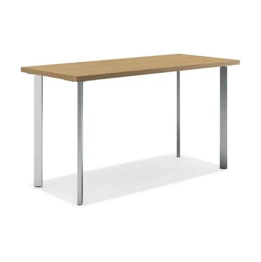 HON Office Desks<Coze 54"W Desk, and Silver (RPL2454N1P6)