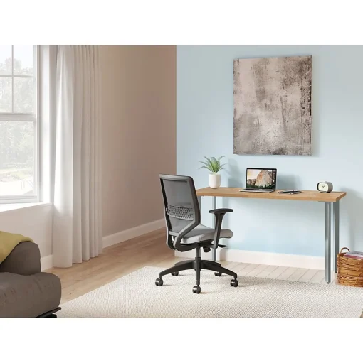 HON Office Desks<Coze 54"W Desk, and Silver (RPL2454N1P6)