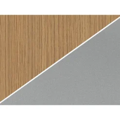 HON Office Desks<Coze 42"W Desk w/U-Storage, and Silver (RPL2442N1P6S)