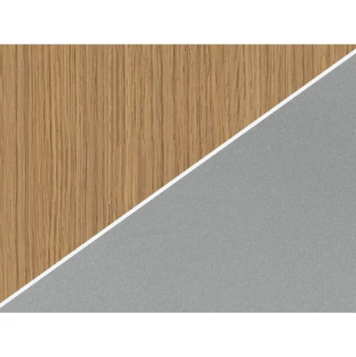 HON Office Desks<Coze 42"W Desk w/U-Storage, and Silver (RPL2442N1P6S)