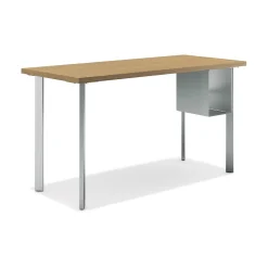HON Office Desks<Coze 54"W Desk w/U-Storage, and Silver (RPL2454N1P6S)