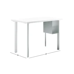 HON Computer Desks<Coze 42"W Desk w/U-Storage, Designer and Silver (RPL2442DWP6S)