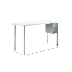 HON Computer Desks<Coze 54"W Desk w/U-Storage, Designer and Silver (RPL2454DWP6S)