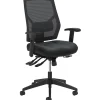 HON Office Chairs<Crio Mesh/Bonded Leather High-Back Task Chair, Black (BSXVL582SB11T)
