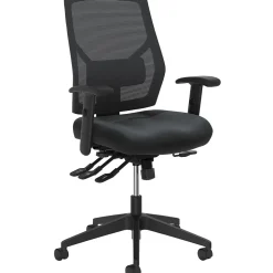 HON Office Chairs<Crio Mesh/Bonded Leather High-Back Task Chair, Black (BSXVL582SB11T)