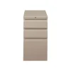HON File Cabinets<Flagship 3-Drawer Mobile Vertical File Cabinet, Letter Size, Lockable, 28"H x 15"W x 22.88"D, Putty (18723RL)