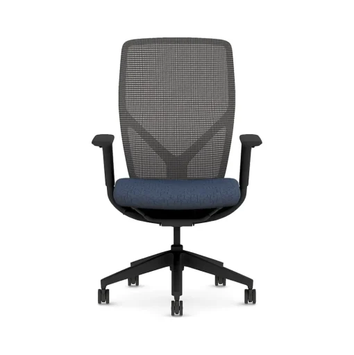 HON Office Chairs<Flexion Fabric/Mesh Task Chair, Black/Navy (HFXT1.F0.STC.A.H.IM.APX13.NL.SB.T)