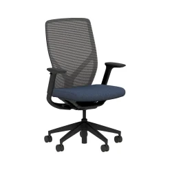 HON Office Chairs<Flexion Fabric/Mesh Task Chair, Black/Navy (HFXT1.F0.STC.A.H.IM.APX13.NL.SB.T)