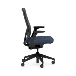 HON Office Chairs<Flexion Fabric/Mesh Task Chair, Black/Navy (HFXT1.F0.STC.A.H.IM.APX13.NL.SB.T)