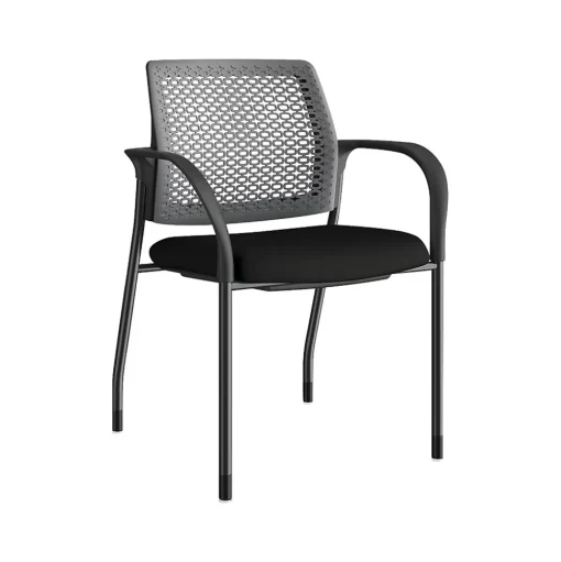 HON Folding & Stacking<Ignition 2.0 Fabric Banquet/Reception Chair, Black/Charcoal (IS108RCU10)
