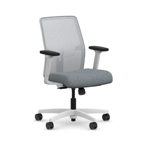 HON Office Chairs<Ignition 2.0 Fabric/Mesh Swivel Task Chair, Basalt/Designer White (HITLMKD.Y1.A.H.IF.APX25.DW.SB.DWX)