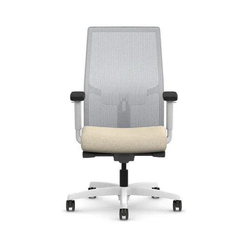 HON Office Chairs<Ignition 2.0 Fabric/Mesh Swivel Task Chair, Biscotti/Designer White (HIWMMKD.Y2.A.H.IF.HAML11.DW.SB.DWX)