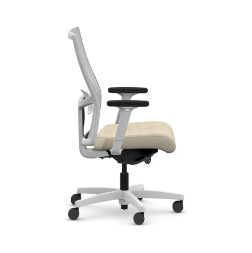 HON Office Chairs<Ignition 2.0 Fabric/Mesh Swivel Task Chair, Biscotti/Designer White (HIWMMKD.Y2.A.H.IF.HAML11.DW.SB.DWX)