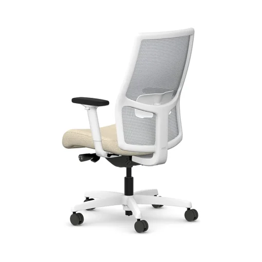 HON Office Chairs<Ignition 2.0 Fabric/Mesh Swivel Task Chair, Biscotti/Designer White (HIWMMKD.Y2.A.H.IF.HAML11.DW.SB.DWX)