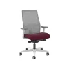 HON Office Chairs<Ignition 2.0 Mid-Back Fabric Swivel Task Chair, Designer White/Fog/Merlot Blume (HIWMM.Y2.A.TS.)