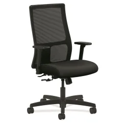 HON Office Chairs<® Ignition® Mesh Mid-Back Office/Computer Chair, Adjustable Arms, Contourett Polyurethane Black