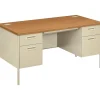 HON Computer Desks<Metro Classic 60" Double Pedestal Desk, Harvest (P3262CL)
