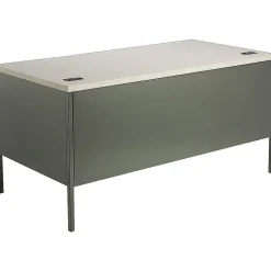 HON Computer Desks<Metro Classic 60" Double Pedestal Desk, Gray/Charcoal (HP3262G2S)