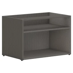 HON Storage Cabinets<Mod 21" Low Open Storage Credenza with 2 Shelves, Slate Teak (HLPLCL3020S.LSL1)