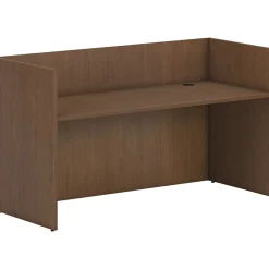 HON Office Desks<Mod 72" Reception Desk Shell, Sepia Walnut (HLPLRCPNDS7230.LSE1)