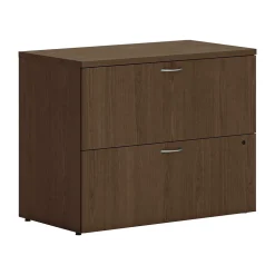 HON File Cabinets<Mod 2-Drawer Lateral File Cabinet, Letter/Legal Size, Lockable, 29"H x 36"W x 20"D, Sepia Walnut (HLPLLF3620L2.LSE1)