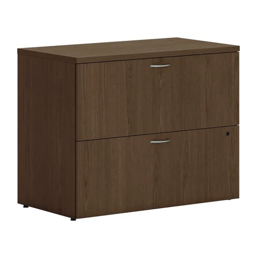HON File Cabinets<Mod 2-Drawer Lateral File Cabinet, Letter/Legal Size, Lockable, 29"H x 36"W x 20"D, Sepia Walnut (HLPLLF3620L2.LSE1)