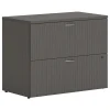HON File Cabinets<Mod 2-Drawer Lateral File Cabinet, Locking, Letter/Legal, Slate Teak, 36" (LLF3620L2LS1)